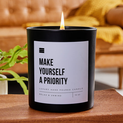 Make Yourself A Priority - Black Luxury Candle 62 Hours