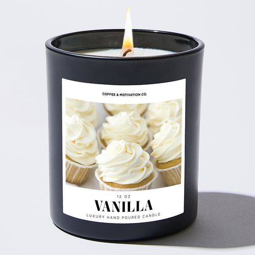 Vanilla - Black Luxury Candle 62 Hours