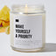 Make Yourself A Priority - Luxury Candle Jar 35 Hours