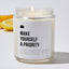 Make Yourself A Priority - Luxury Candle Jar 35 Hours